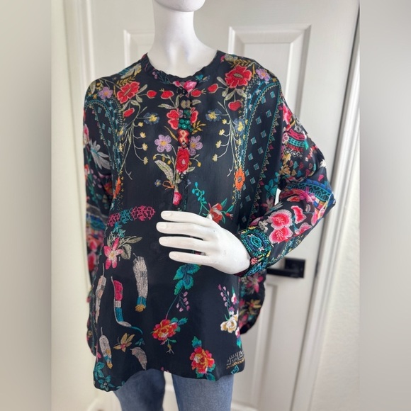 Johnny Was Ellamo Boxy Top Size Medium - Picture 1 of 14